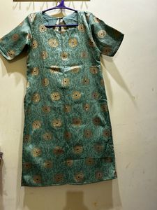 Custom Made Green & Blue Kurta Set Size XL