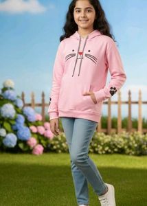 Cute Pink Cat Hoodie