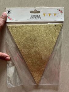 Golden Glitter Party Banners