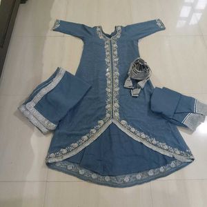 hand embroidered dapka work dress