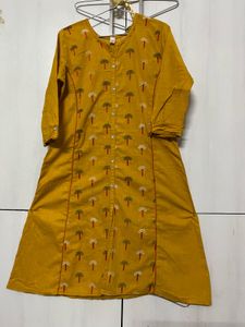 Yellow Embroidered Kurta