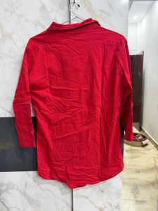 Classic Red Button-Up Shirt