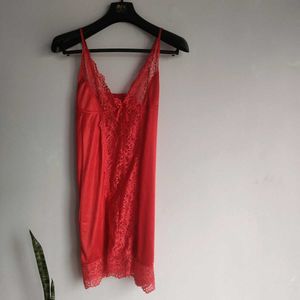 Elegant Red satin Nightgown