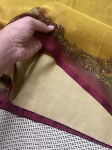 Mustard Printed Saree
