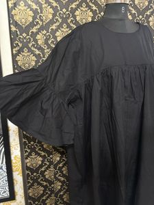Flowy Black Midi Dress