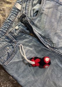 H&amp;M Ultra High Waist Baggy/Wide Ripped Jeans
