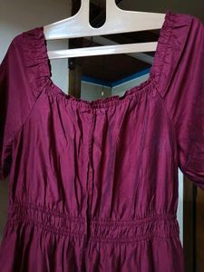 Maroon Tiered Maxi Dress