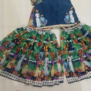 unique print Beautiful Blue garara Set