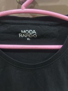 Moda Rapido Black Graphic Long Sleeve Tee