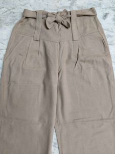 Khaki Brown Straight Pant So Elegant