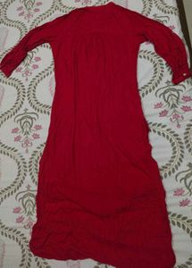Red Casual button up Kurti💌