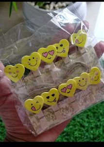 Heart Emoji Pegs pack of 10