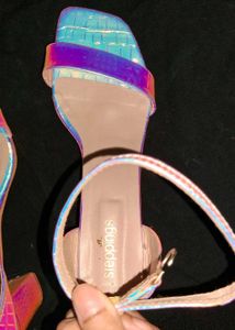 Aesthetic korean holographic heels