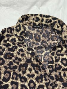 Stylish Leopard Print Button-Up Dress