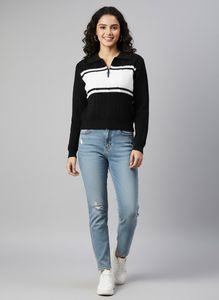 Studio I Knit Sweater - Black & White