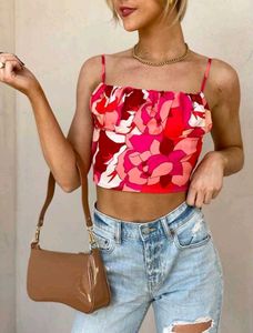 Vibrant Floral Crop Top