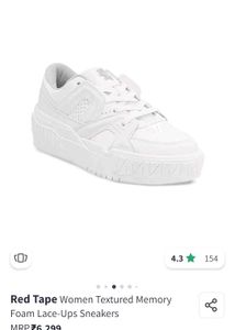 Red-Tap White Chunky Sneakers