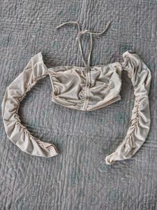 Halter-neck crop top