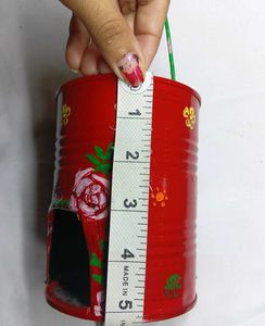 Handmade Red Floral  candle holder