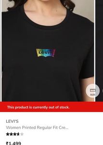Levi's Black Pure Cotton T-Shirt