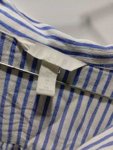 Blue Striped Button-Up Shirt