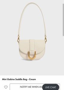 Charles and Kieth Cream Crossbody Bag