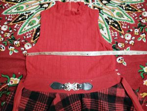 Chic Red Plaid Ruffle Dress