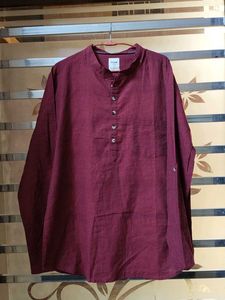 Maroon Band Collar Tunic