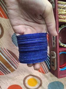 Sparkling Royal Blue Bangles Set