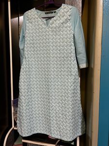 Avaasa Sky Blue Colour Straight Kurta Size XXL