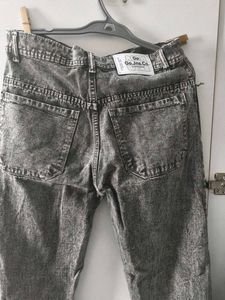 Washed Grey Denim Jeans