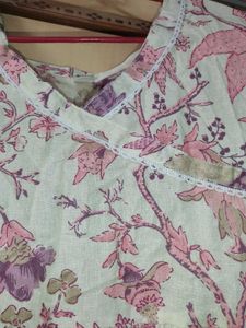 Floral Short Kurti | 100% Cotton | Bust 44 Inches
