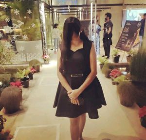 Sleeves Less Short Black Colour Dress