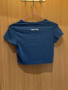Bonkers Corner Blue Hello Kitty Crop Top