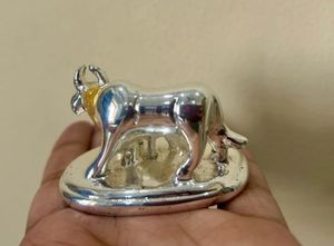 New Cow&amp;Calf Silver Plated Idol With Box