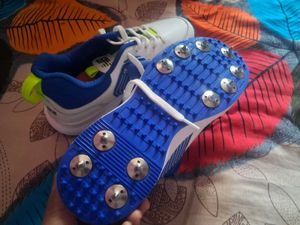New Balance Men's White &amp; Blue Sports Shoes