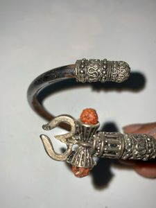 Silver Tone Tribal Bangle