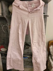 Light Pink Wide Leg Jeans