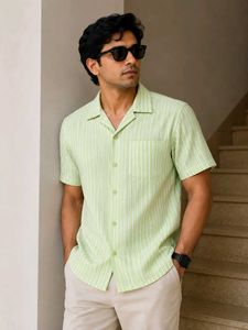 Men's khadi Shirt pista green-( brand new)