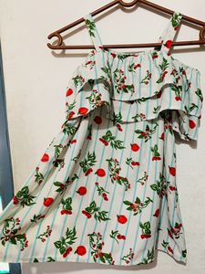 Cute Floral Off-Shoulder Top
