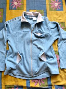 Blue Fleece Zip-Up Jacket