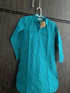 Stylish Teal Cotton Kurta for Boys – Smart Ethnic