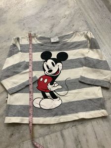 Mickey Mouse Striped Long Sleeve Top