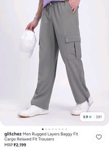 baggy grey cargo unisex ...