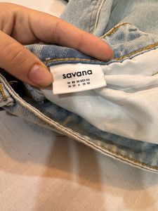 Savana ripped flared jeans