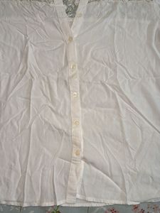 Stylish White Lace Detail Top