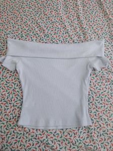 Off-Shoulder Ribbed Top