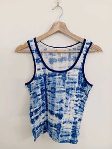 Blue Tie-Dye Tank Top