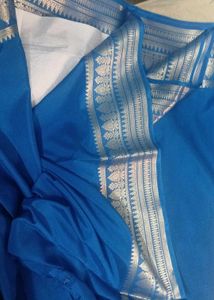 Premium Crepe silk saree-Dark Peacock blue