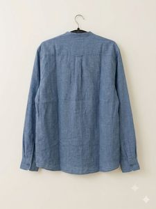 Classic Blue Band Collar Shirt